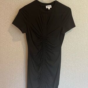 Superdown Black Ruched Sheath Mini Dress